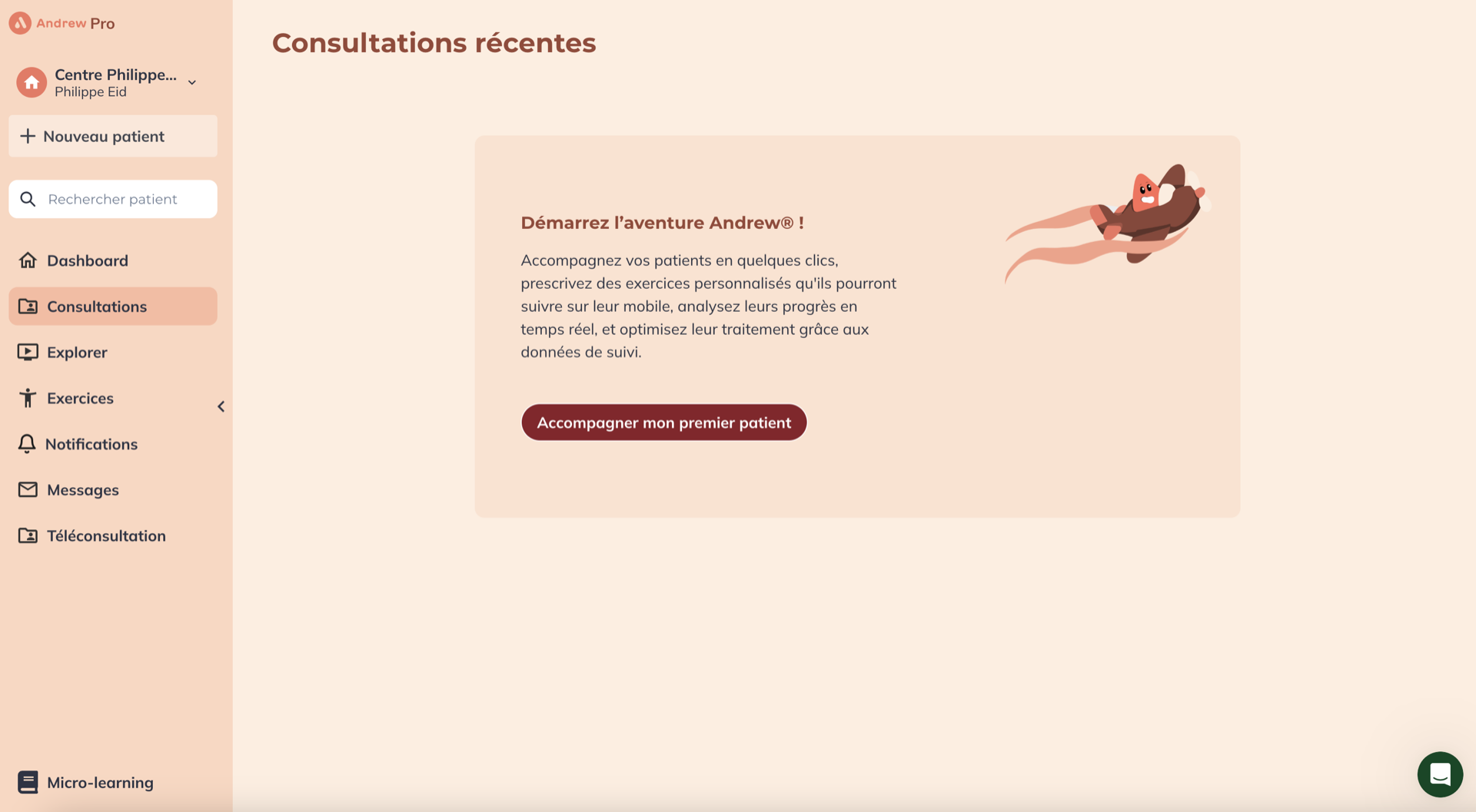 Page ajout nouveau patient