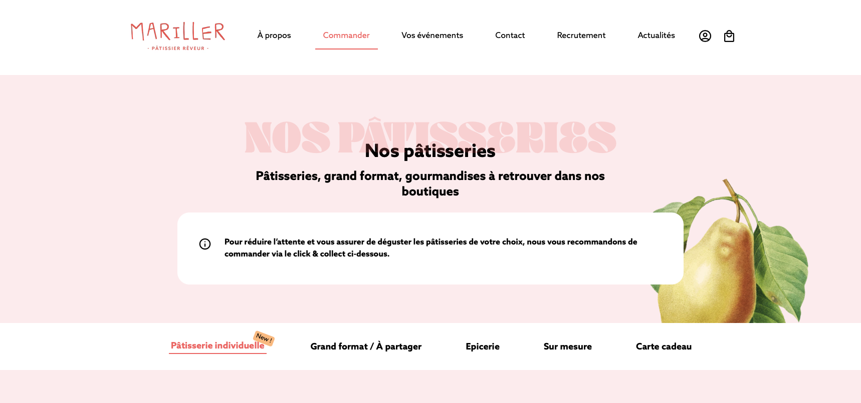 Mariller - page commandes